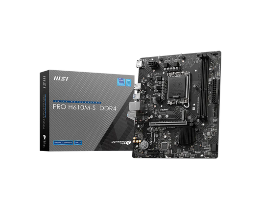 Tarjeta Madre MSI Pro H610M-S DDR4 M-ATX Socket LGA1700 (12da gen - 14va gen)
