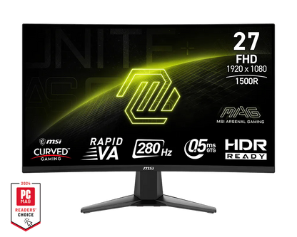 Monitor MSI 27" Pulgadas Curvo 280Hz 1080P RapidVA MAG 276CXF