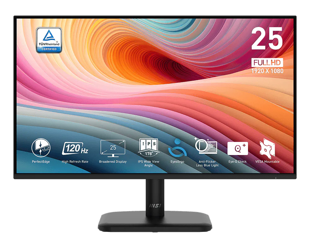 Monitor 25" PLG 120HZ MSI PRO MP251L FHD (1080P)