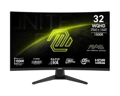 Monitor Gaming MSI 32" Pulgadas Curvo 180Hz 2K RapidVA MAG 321CQF E18
