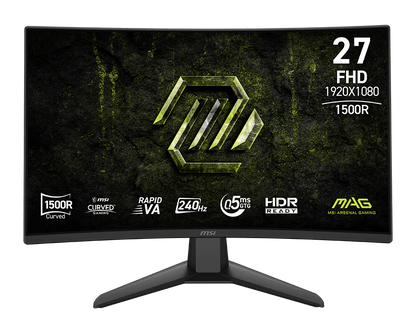 Monitor Gaming MSI 27" Pulgadas Curvo 240Hz 1080P RapidVA MAG 274CF X24