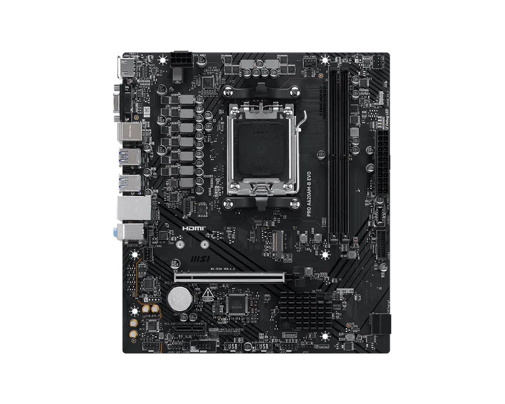Tarjeta Madre MSI Pro A620 AM-B-EVO M-ATX Socket AM5 DDR5