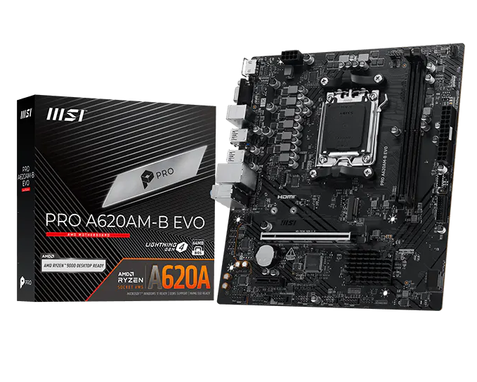Tarjeta Madre MSI Pro A620 AM-B-EVO M-ATX Socket AM5 DDR5