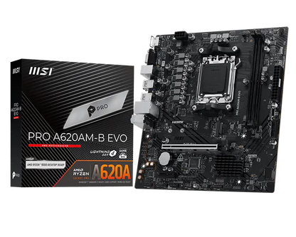 Tarjeta Madre MSI Pro A620 AM-B-EVO M-ATX Socket AM5 DDR5