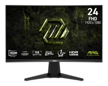 Monitor Gaming MSI 24" Pulgadas Curvo 240Hz 1080P Panel VA MAG 245C X24