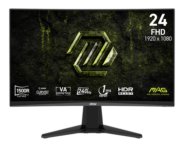 Monitor Gaming MSI 24" Pulgadas Curvo 240Hz 1080P Panel VA MAG 245C X24