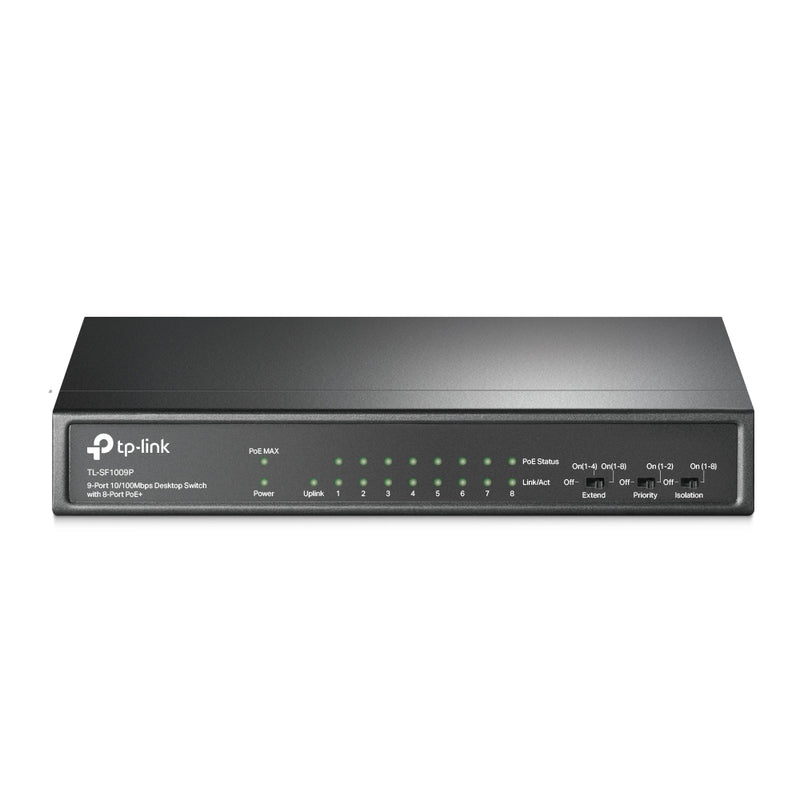 Switch De 9 Puertos 10/100 8 Poe+ Tl-sf1009p