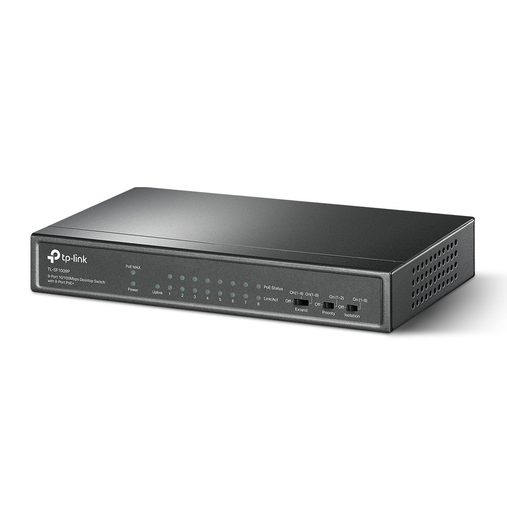 Switch De 9 Puertos 10/100 8 Poe+ Tl-sf1009p