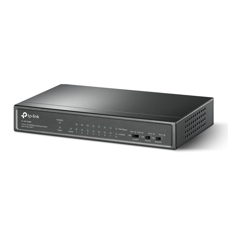 Switch De 9 Puertos 10/100 8 Poe+ Tl-sf1009p