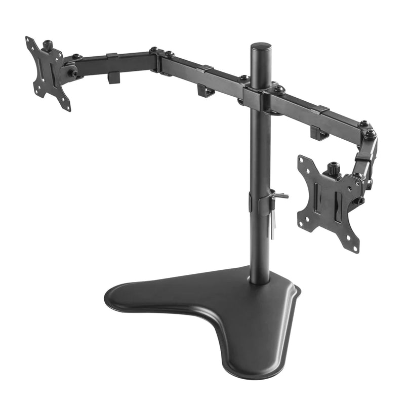 Soporte Para Monitor Doble De Mesa Articulado Metálico