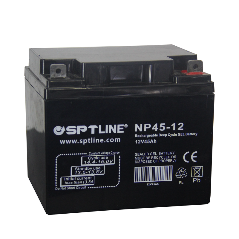 Batería Pila 12v 45ah Recargable Sptline Ups Paneles Solares