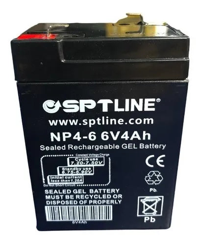 Batería Pila 6v 4ah Recargable Sptline Ups