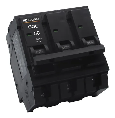 Breaker Interruptor Empotrable Termomagnético 50-A 3 Polo Exceline (+IVA)