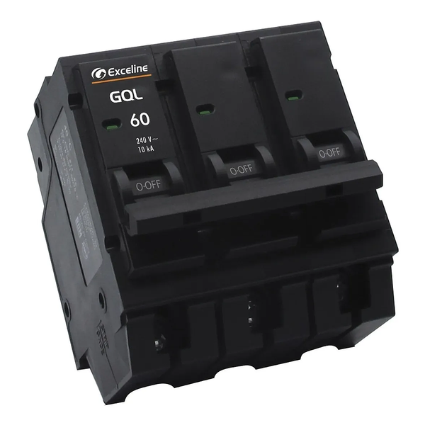 Breaker Interruptor Empotrable Termomagnético 60-A 3 Polo Exceline (+IVA)