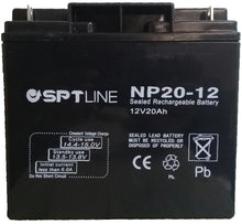 Batería Pila 12v 20ah Recargable Sptline Ups Cerco Eléctrico (+IVA)