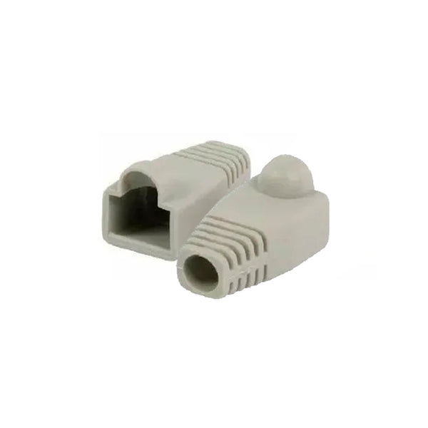 Bolsa 100 Botas Protectoras Conector Rj45 Cat5 Cat6 Gris (+IVA)