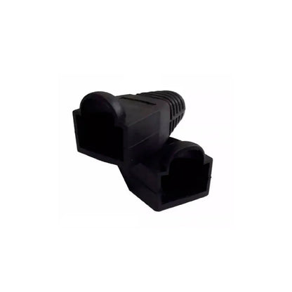 Bolsa 100 Botas Protectoras Conector Rj45 Cat5 Cat6 Negro (+IVA)