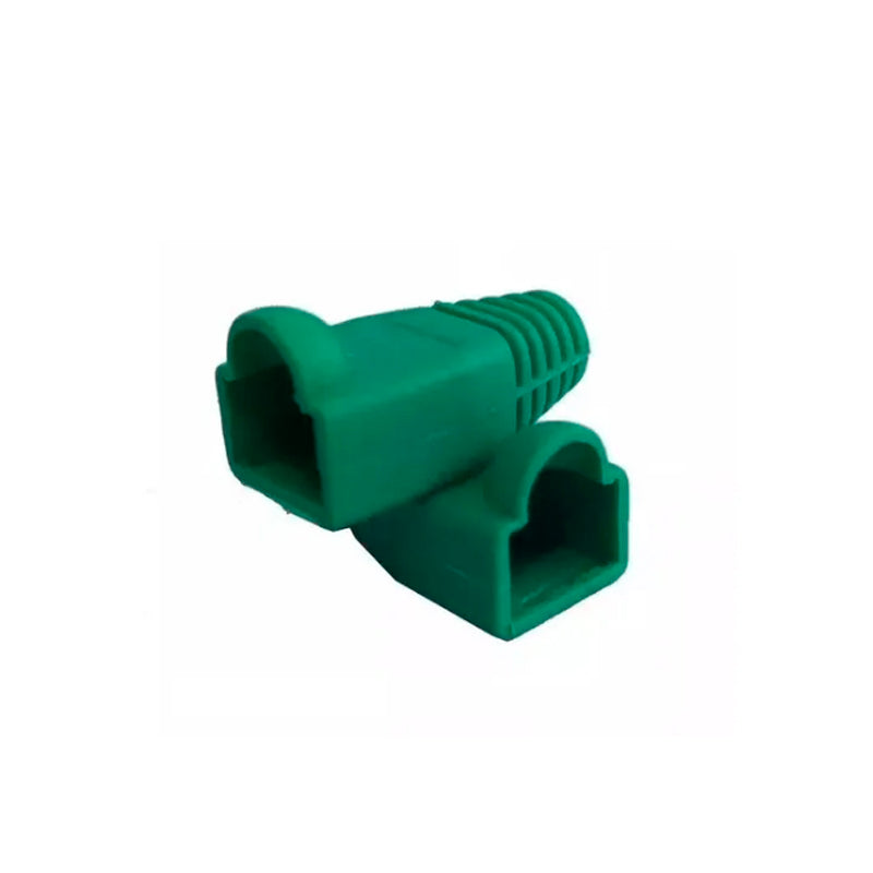 Bolsa 100 Botas Protectoras Conector Rj45 Cat5 Cat6 Verde