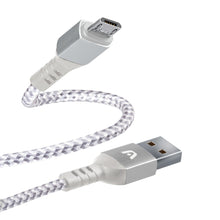 Cable Micro Usb Nylon Blanco Argom Tech 1.8mts Carga Rápida (+IVA)