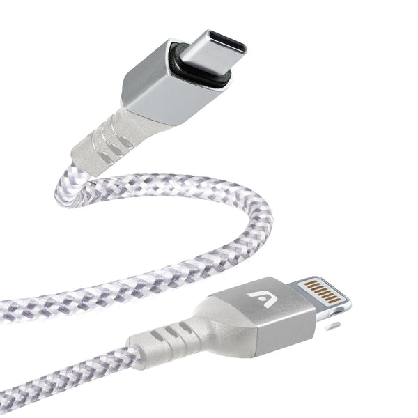 Cable Tipo C A iPhone Nylon Blanco Argom Tech 1.8 Metros (+IVA)