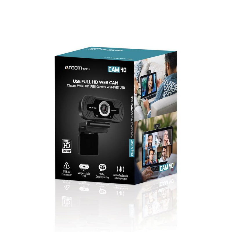 Camara Web Argom Tech Cam 40hd 1080p Con Microfono Usb