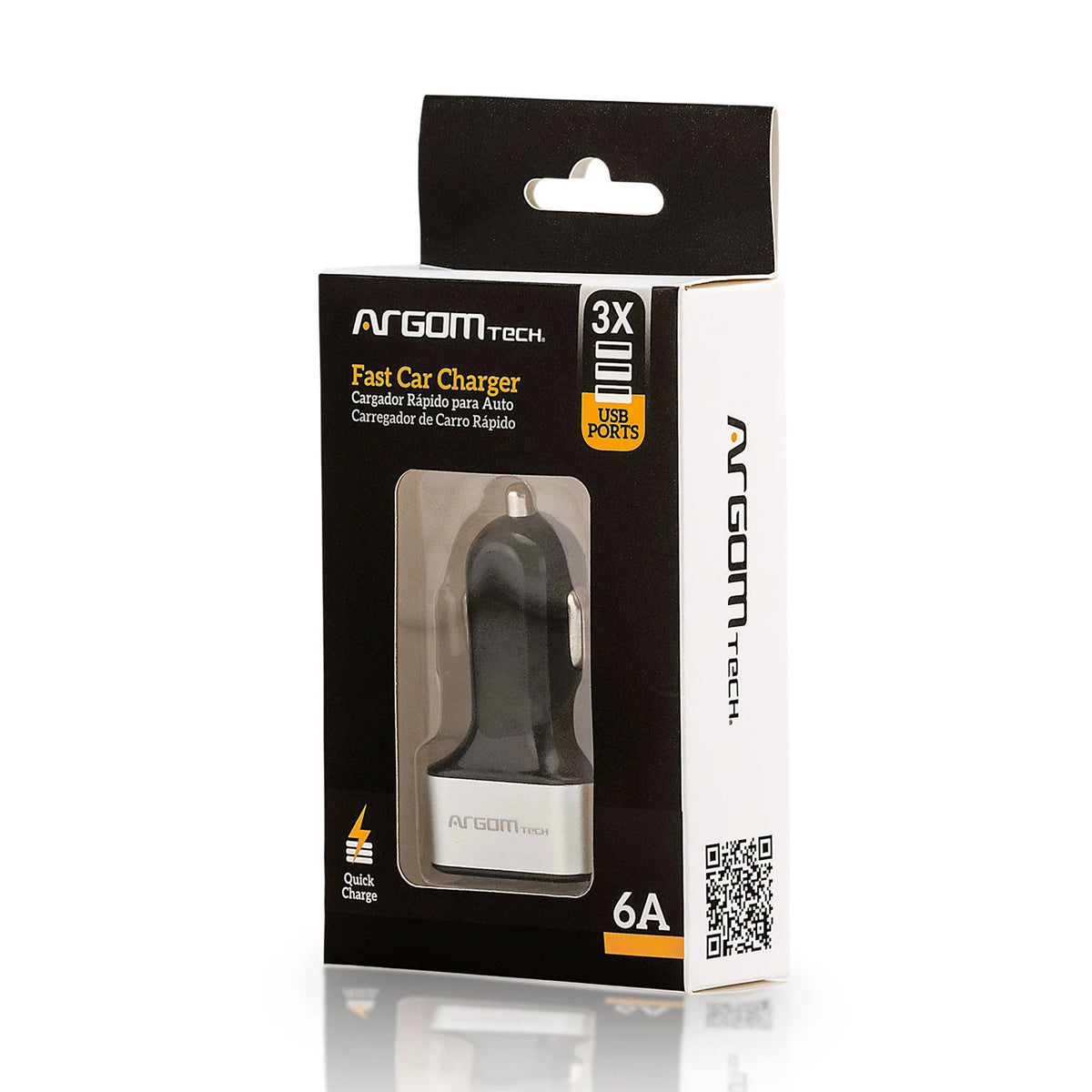 Cargador para carro USB 3 puertos ArgomTech (+IVA)