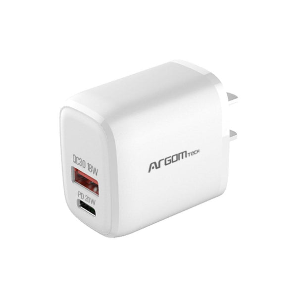 Cargador De Pared Usb Y Tipo C De 20 W Argom Tech (+IVA)