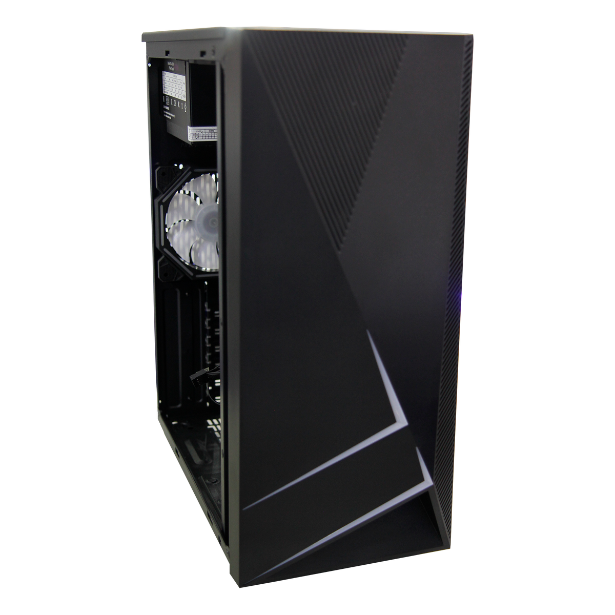 Case Atx Gamer Rgb Negro + Fuente De Poder 400w + Fan Cooler (+IVA)