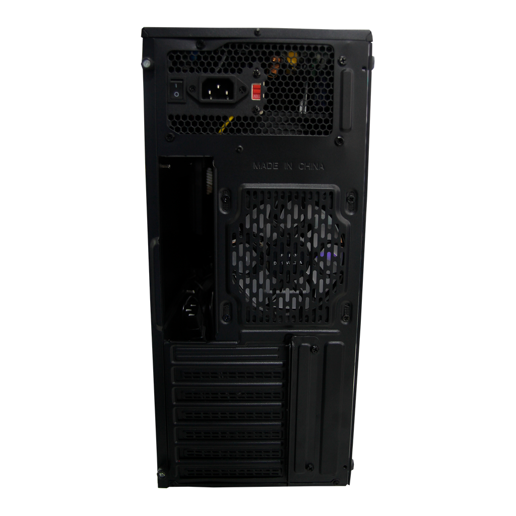 Case Atx Gamer Rgb Negro + Fuente De Poder 400w + Fan Cooler (+IVA)