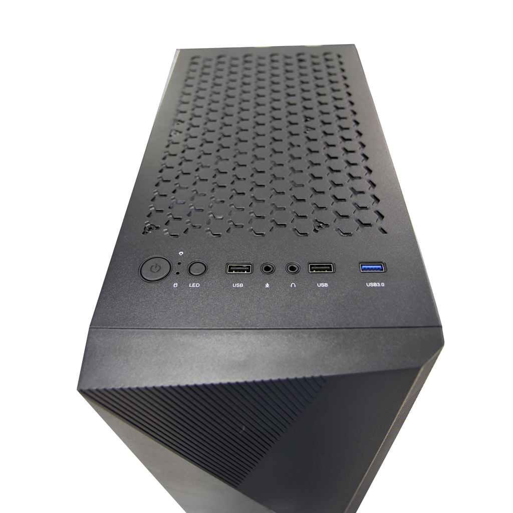 Case Atx Gamer Rgb Negro + Fuente De Poder 400w + Fan Cooler (+IVA)