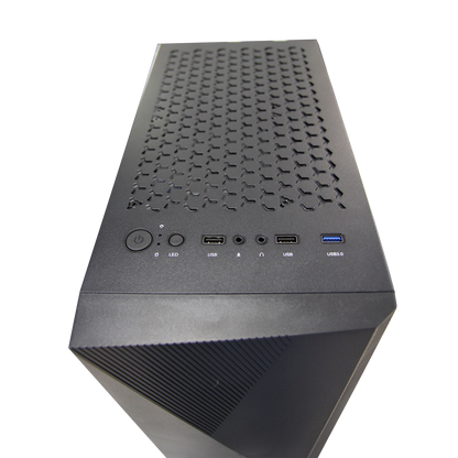 Case Atx Gamer Rgb Negro + Fuente De Poder 400w + Fan Cooler (+IVA)