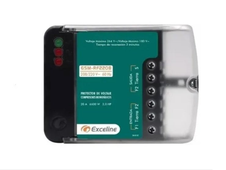 Protector De Voltaje 220v Compresor Monofasico Refrigeración (+IVA)