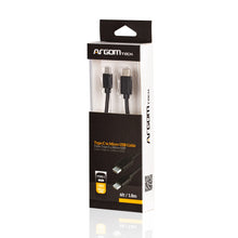 Cable Tipo C A Micro Usb Negro 1,8 M Carga Rápida Argom tech (+IVA)