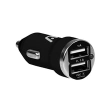 Cargador De Carro Dual 1 Y 2.1 A Argom Tech Negro (+IVA)