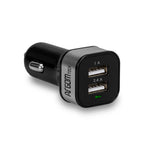 Cargador De Carro Dual 1 Y 2.4 A Argom Tech Negro (+IVA)