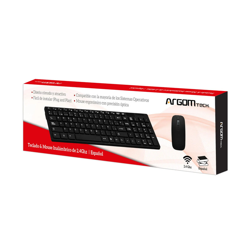 Combo Teclado Y Mouse Inalámbrico 2.4ghz Español Argomtech