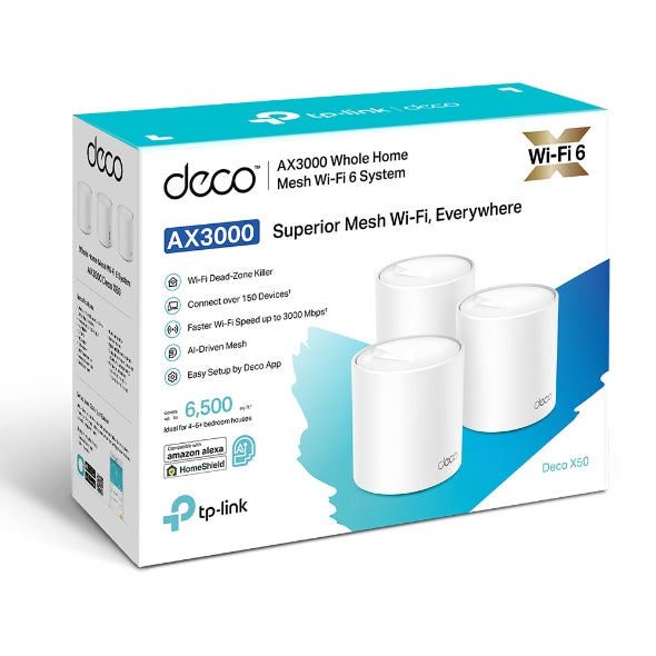 Router Deco X50 Tp-link Pack De 3und Ax 3000 Wifi 6