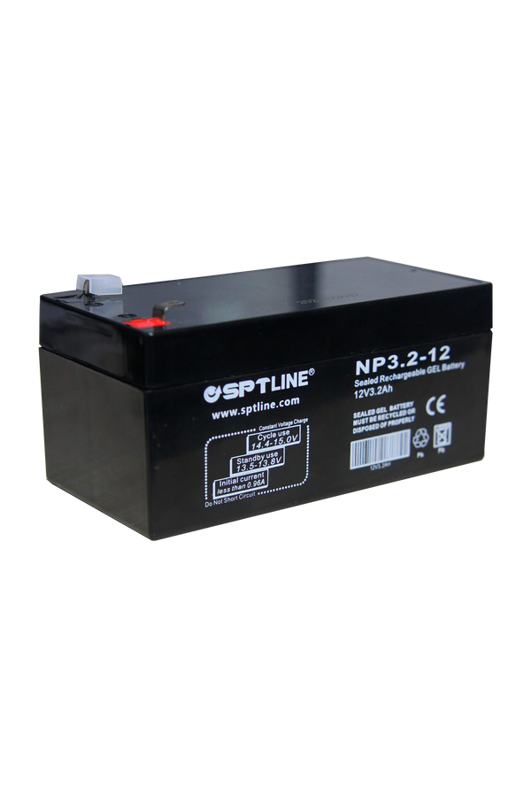 Batería Pila 12v 3.2ah Recargable Sptline Ups Cerco eléctrico (+IVA)
