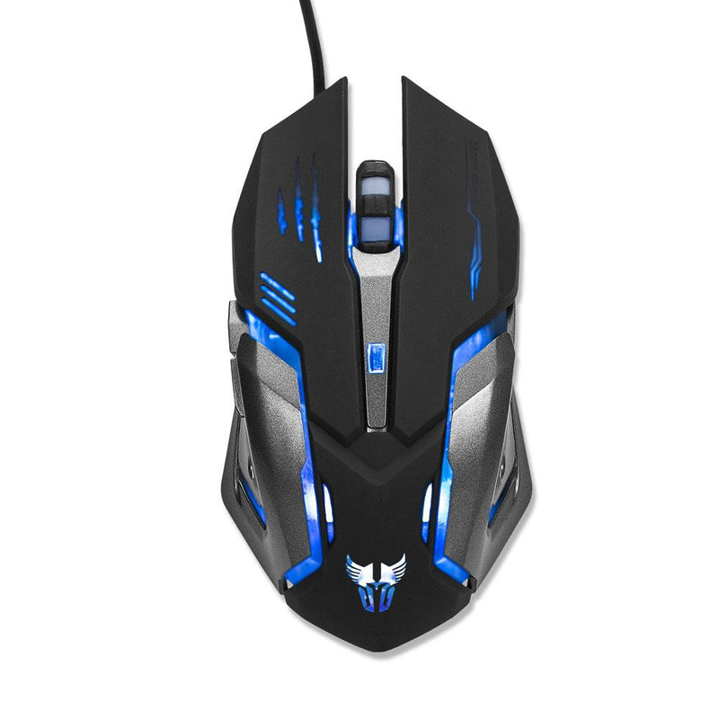 Mouse Gaming Alámbrico 3200dpi Negro Con Azul Argom Tech