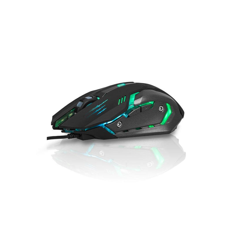 Mouse Gaming Alámbrico 3200dpi Negro Con Azul Argom Tech