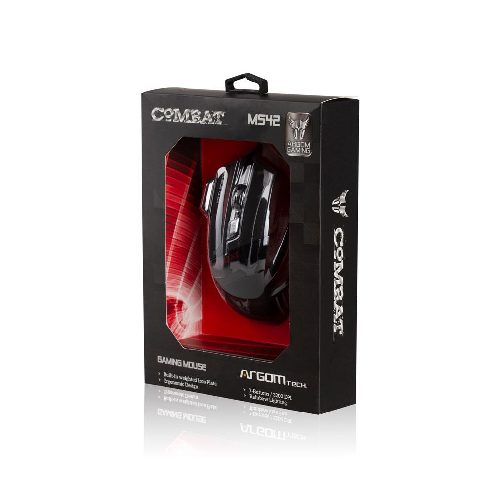 Mouse Gaming Alámbrico 3200dpi Negro Argom Tech Ms42 (+IVA)