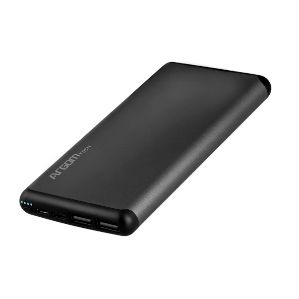 Cargador Power Bank Argom Tech S12 12000 Mah Gris Portátil