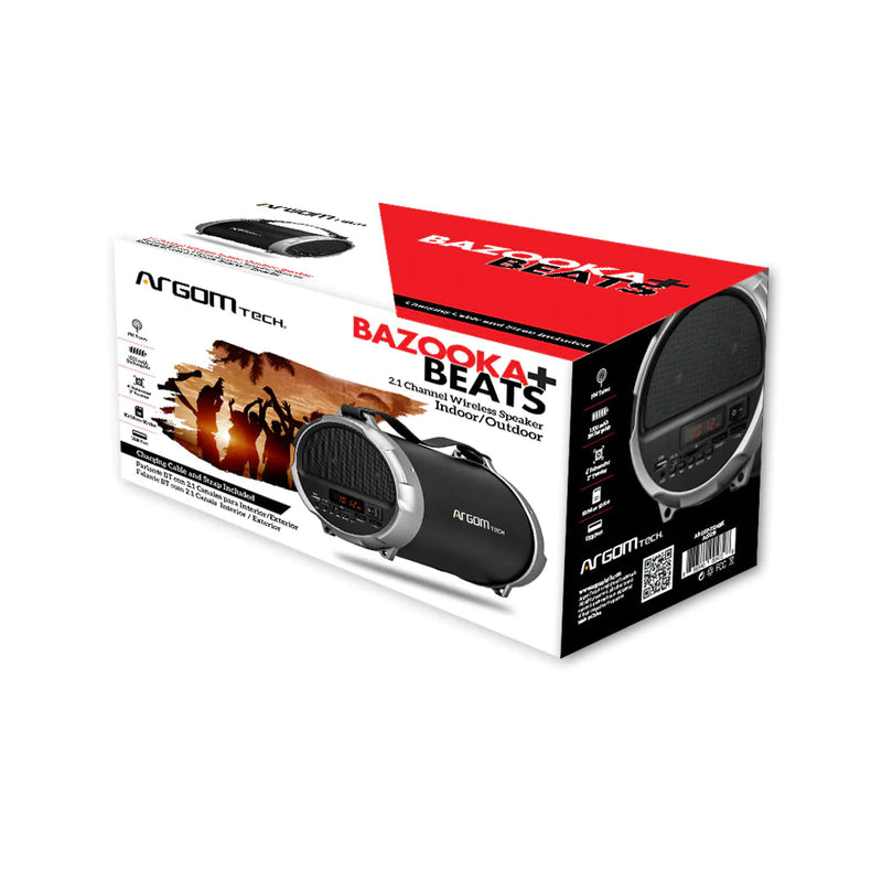 Corneta Argom Tech Tws Bazooka+beats HI-FI Bluetooth Aux Usb 18W Interiores / Exteriores