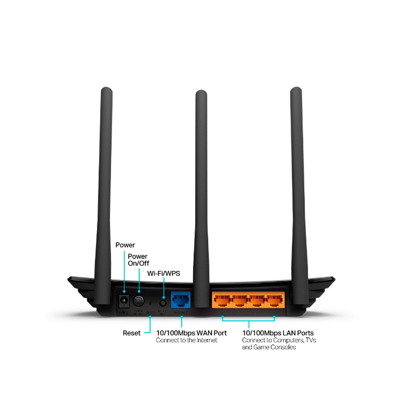 Router Inalámbrico N A 450mbps Tp-link Tl-wr940n 3 Antenas