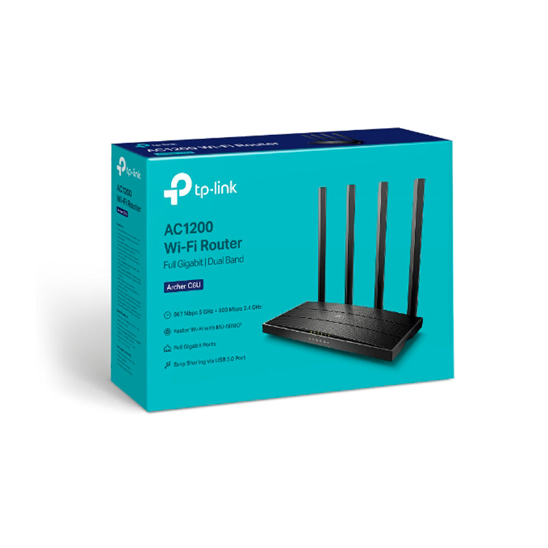 Router Tplink Archer C6u Doble Banda Gigabit Mu-mimo Ac1200