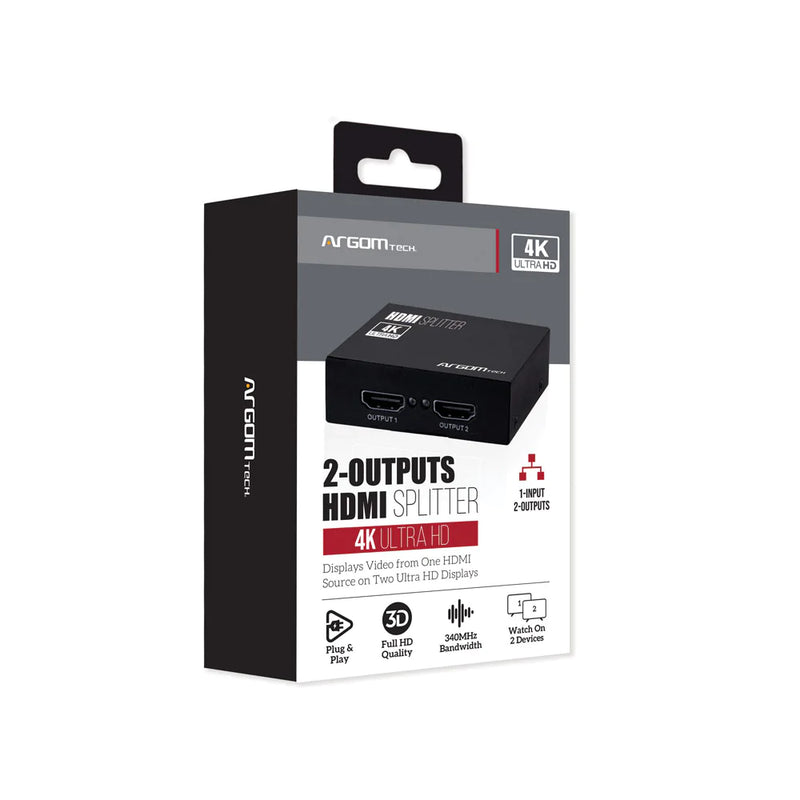 Switch Hdmi Splitter 1 Entrada Y 2 Salida 4k Argomtech