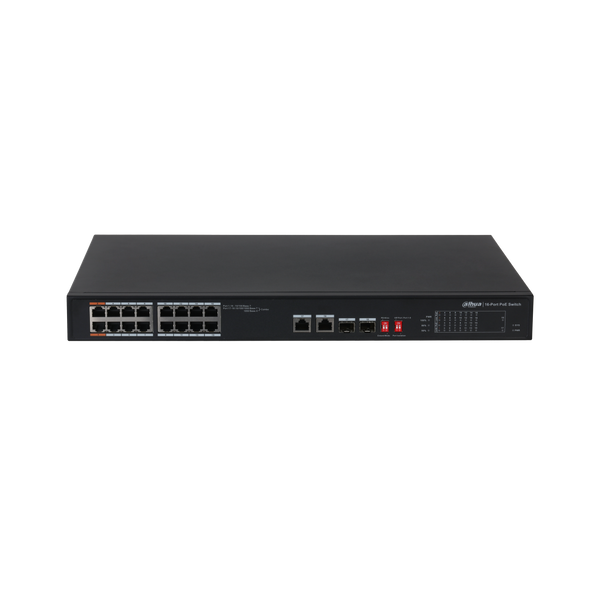 Switch 16 Puertos Dahua 10/100 Poe Rack Dh-pfs3218-16et-135 (+IVA)