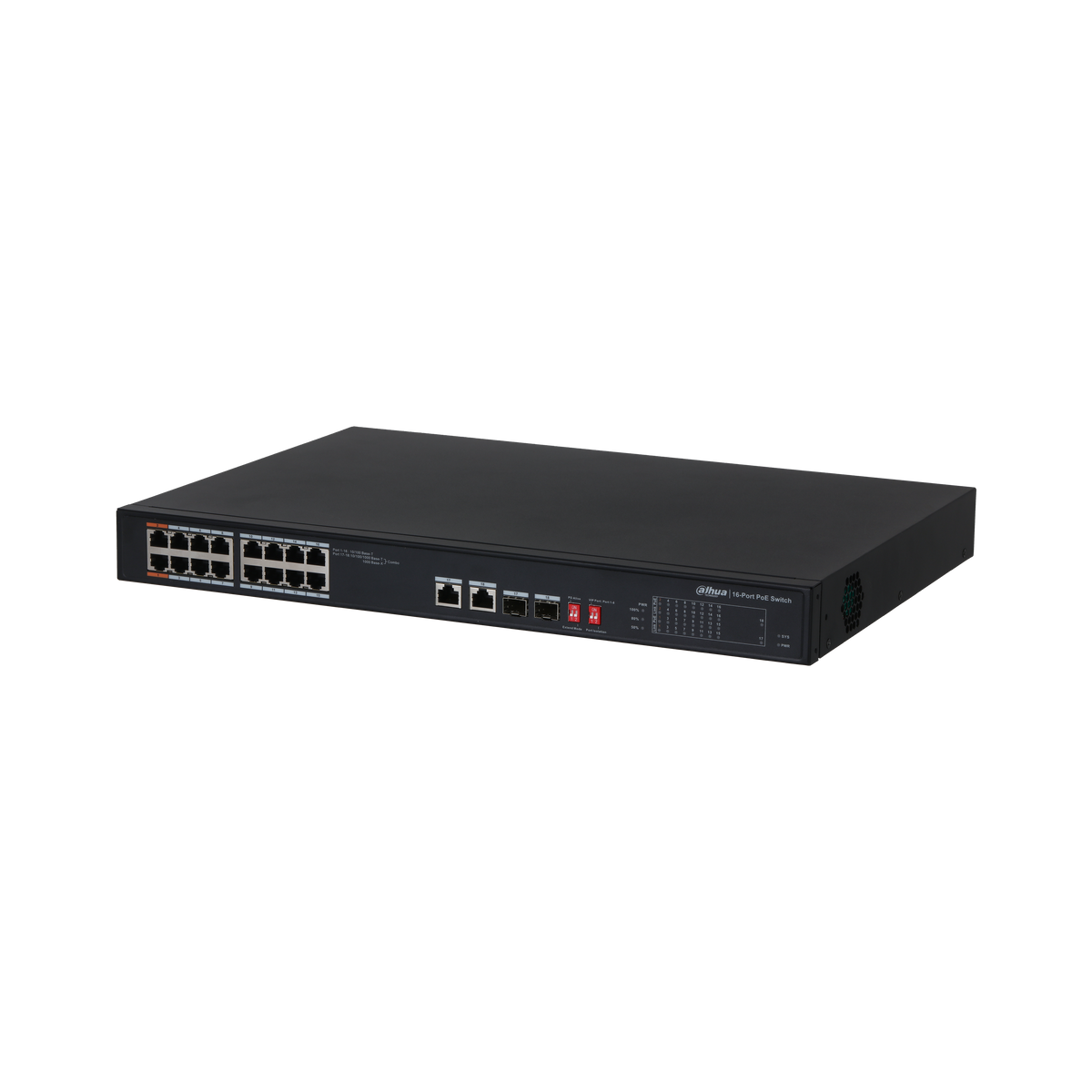 Switch 16 Puertos Dahua 10/100 Poe Rack Dh-pfs3218-16et-135 (+IVA)