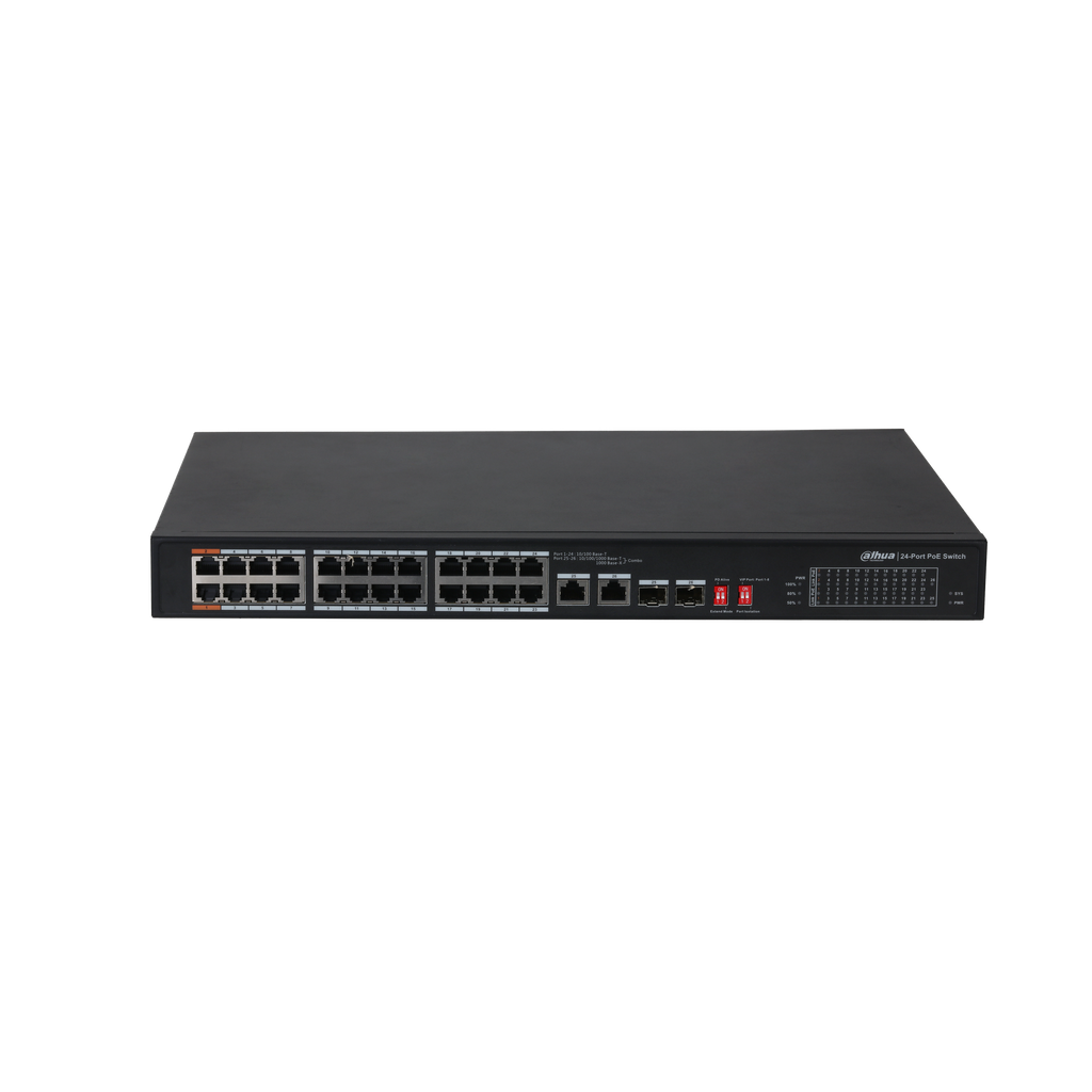 Switch 26 Puertos Dahua Gigabit Rack Dh-pfs3226-24et-240 (+IVA)
