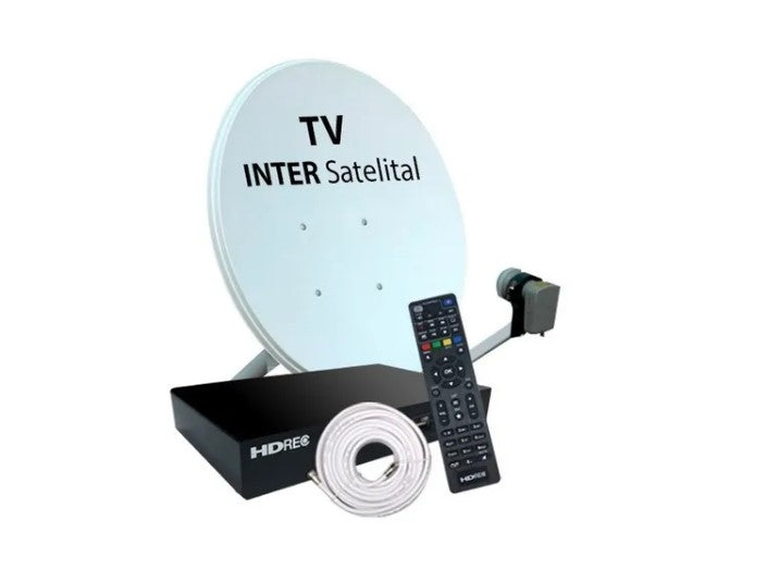 Kit Inter Hd Tv Satelital Decodificador, Antena Y Control